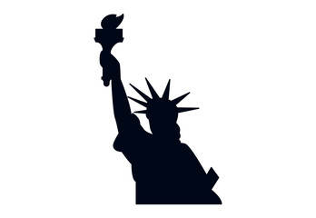 Statue of Liberty emoji symbol sign icon vector illustration isolated flat New York United States of America USA landmark tourism