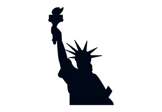 Statue of Liberty emoji symbol sign icon vector illustration isolated flat New York United States of America USA landmark tourism