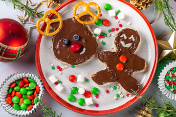 Christmas breakfast sweet sandwiches