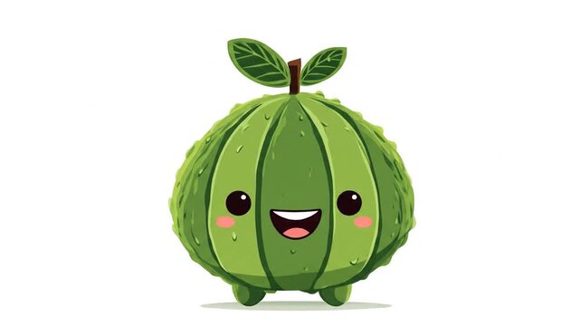 Cute cartoon guava fruit