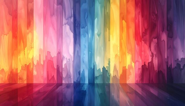 Colorful abstract wall with reflected colors