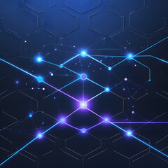 Obraz premium abstract blue technology in blue gradient background