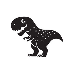 Smiling Dinosaur Vector Symbol