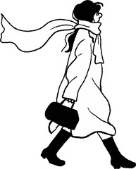 ファッション　女性　オシャレ　スポーティー　ベクター