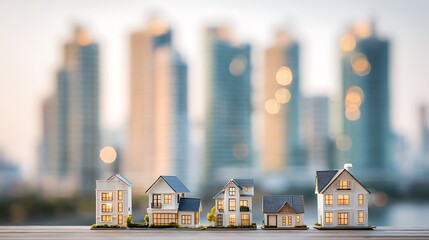 Small scale house modles in the city 