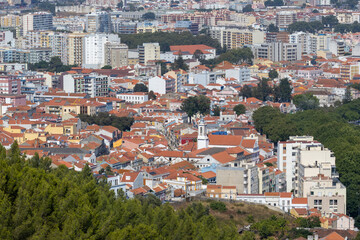 Panoramic View Overlooking Setubal Cityscape