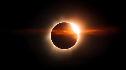 A stunning total solar eclipse with the suns corona visible in the sky