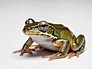 A highly detailed, realistic photograph of a frog