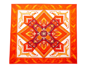 Colorful Patterned Bandana Spread Out Flat – Transparent PNG