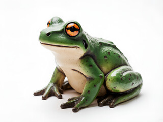 Obraz premium A detailed, professional studio photograph of a frog figurine