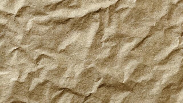 Textured brown paper wrinkled and uneven with varied shading showing highlights and shadows