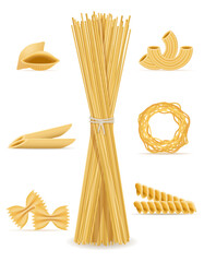 pasta cartoon stock vector illustration isolated on white background