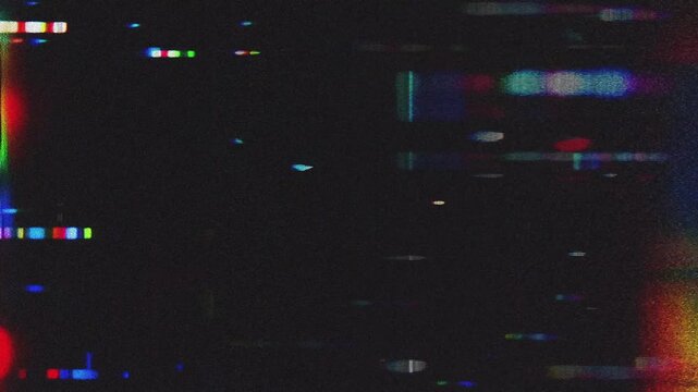 Retro glitchy backdrop, old screen technology with RGB splitter effect, VHS analog TV glitch, vintage glitch display with RGB distortions
