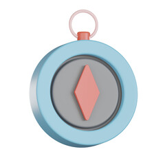 Obraz premium Map icon 3d location pendant compass with pastel style