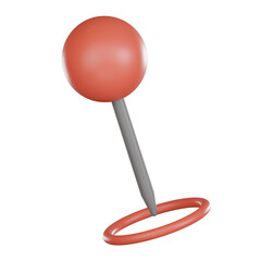 Map location 3d icon pin marker with clean minimal style