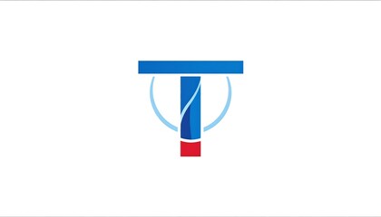 Abstract logo design featuring the letter T