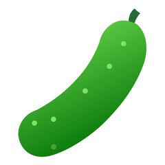 green cucumber isolated on white