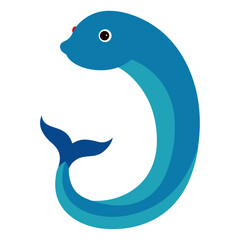 Obraz premium vector illustration of cartoon fish