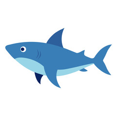 Obraz premium shark cartoon isolated on white