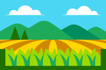 Obraz premium landscape with mountains and clouds