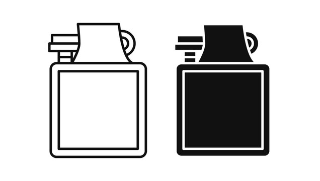 Icono negro de mechero en fondo blanco