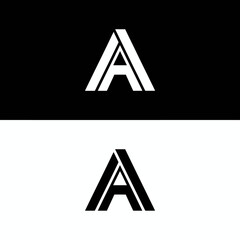 Elegant 'A' Monogram A Symbol of Strength and Simplicity in Contrasting Tones