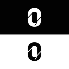Elegant Monochromatic 'O' Lettermark Design with Unique Slash Detail