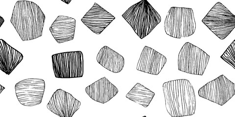 Geometric black and white abstract line art for modern design