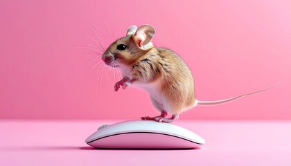 Mouse Pink Wireless Computer Mouse