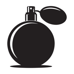 Obraz premium Beauty fragrance bottle outline with atomizer