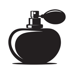 Elegant perfume atomizer black and white design