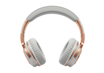 Isolated over-ear headphones are modern audio equipment for music listening enjoyment