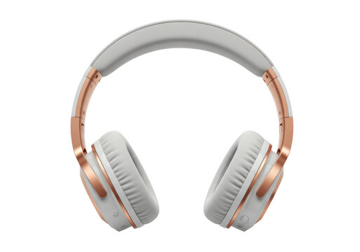 Isolated over-ear headphones are modern audio equipment for music listening enjoyment
