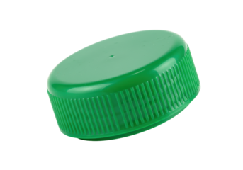 Isolated Green Bottle Cap for Drinks in Studio Shot with Side Lighting and no Background