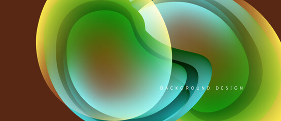 Abstract fluid shapes, vibrant colors blend. Gradient design creates dynamic visual impact. Modern aesthetic, smooth transitions.