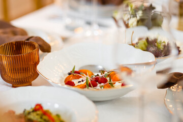 table setting for a dinner