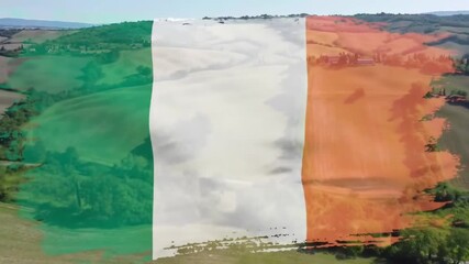 Irish flag landscape art