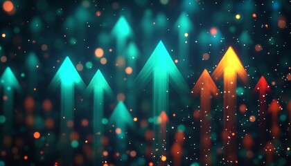 Amaze Conceptual Upspringing Illumination Lines Background Illustrating Growth Process and Success