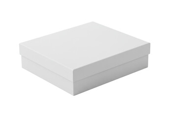 Isolated white gift box, perfect for product placement and presentations, studio shot