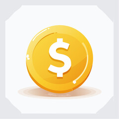 Obraz premium Illustration of a shining golden coin with dollar sign, perfect for financial concepts or monetary applications
