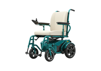 Isolated power wheelchair, motorized mobility aid for disability, patient care assistance
