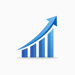 Illustrative depiction of financial growth, success, and upward trending performance dynamics