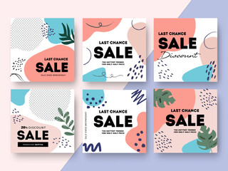 Social Media Post Layout Set