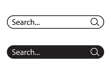 Search bar web design element app interface symbol on white background 