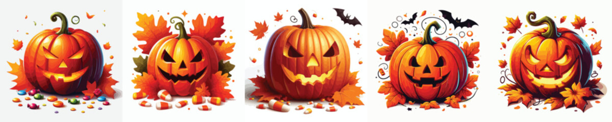 Vector image of a pumpkin on Halloween day