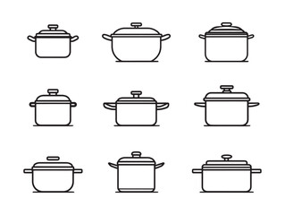 Stockpot Set Line Art Design