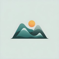 vector illustration of a mountain icon