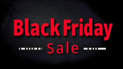 Obraz premium Black Friday Sale bold red typography on dark textured background, seasonal retail promotion banner, commercial discount event sign isolated PNG with Transparent Background