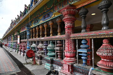 Selangor, Malaysia - September 15, 2025: The Batu Caves Temple and Tourist Attraction with many...