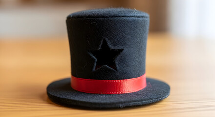 Fototapeta premium top hat on black background